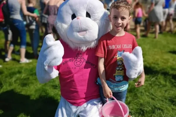 Easter bunny egg hunt